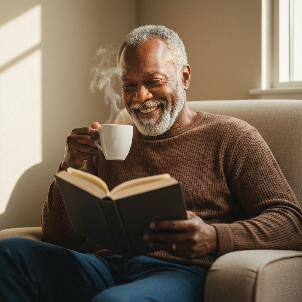 Person enjoying peaceful routine